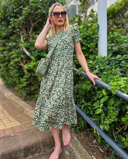 Florence Leopard Meadow Dress