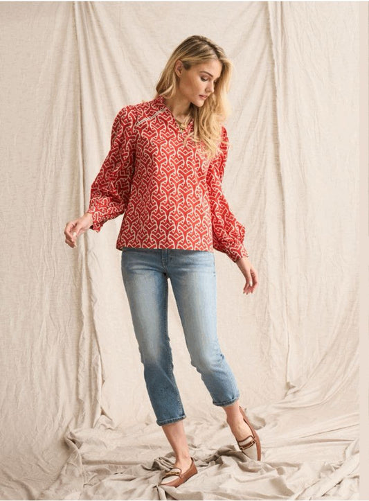 Ladder Voile Blouse