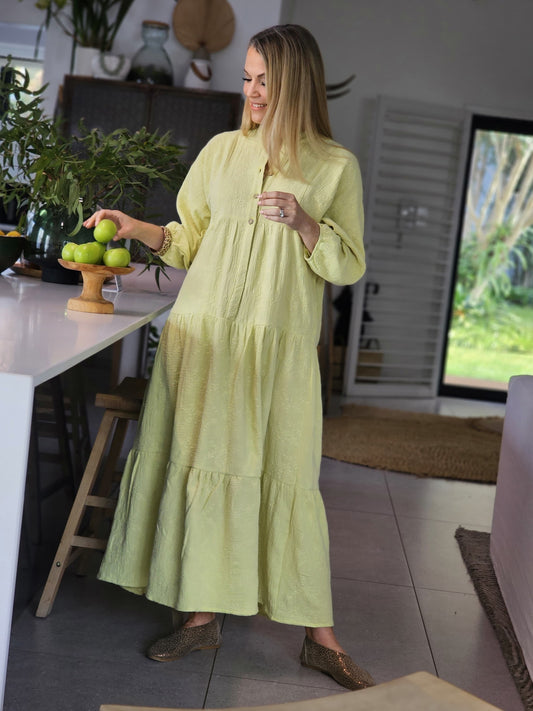Sally Maxi Lime Dress
