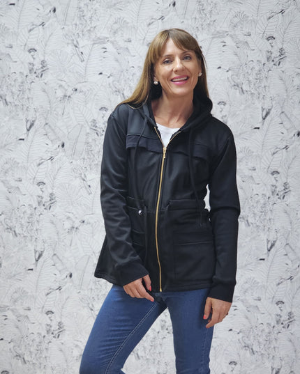 Anika Mini Hoodie - Soft Shell Black