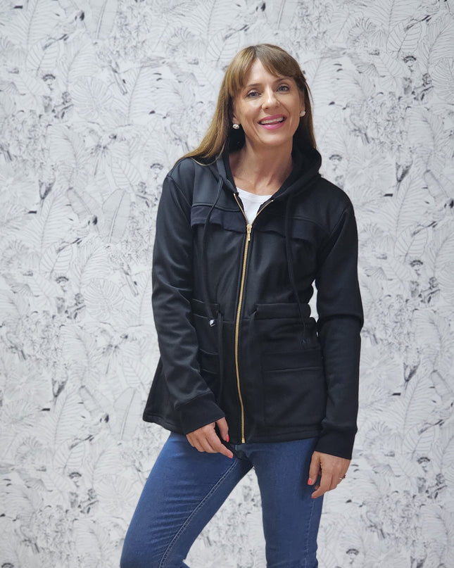 Anika Mini Hoodie - Soft Shell Black