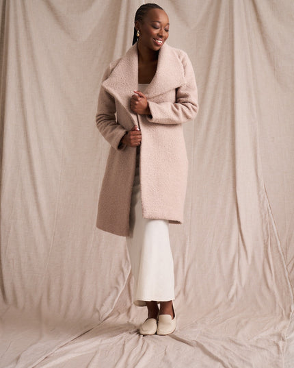 Boiled Wool Coat - Mink