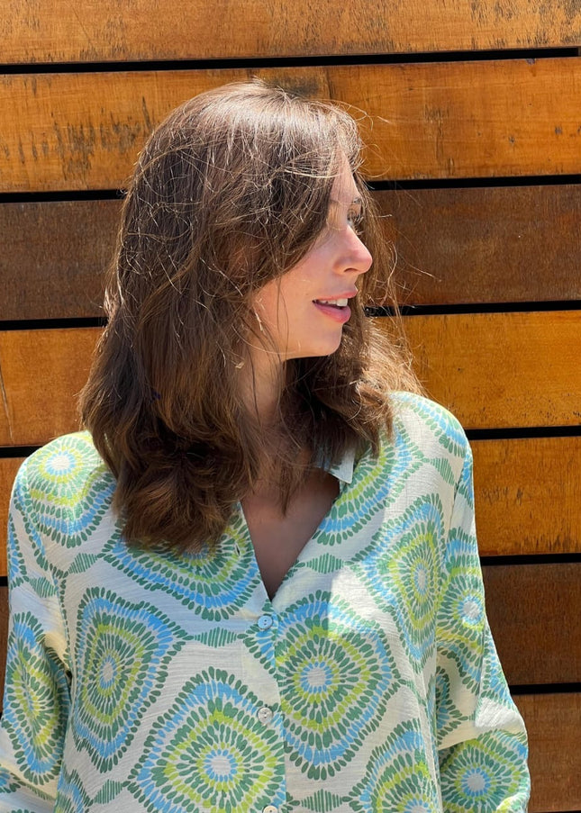 Raindrop Shirt Dress