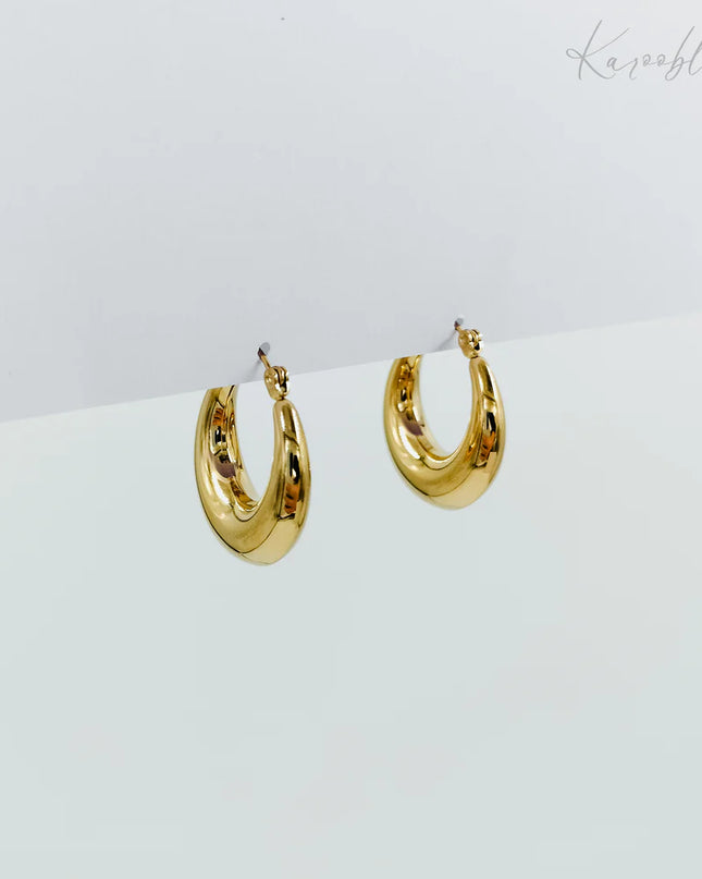 Gold Plated Chunky Hoop Earrings