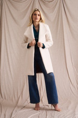 Boiled Wool Coat - Ivory