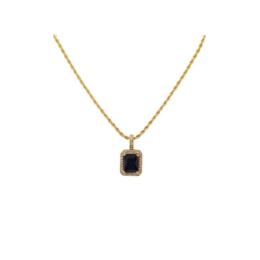 Black Cubic Zirconia Necklace