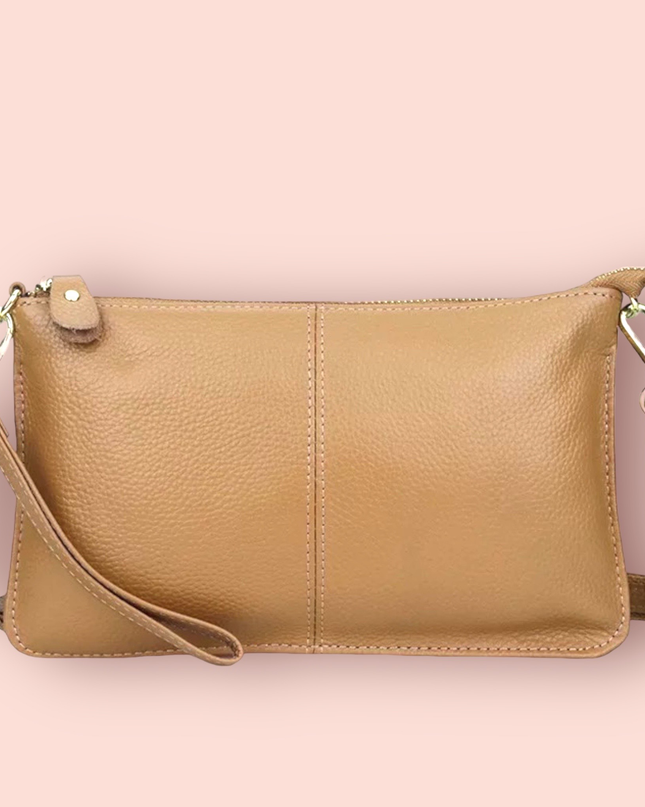 Genuine Leather Butterscotch Clutch