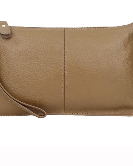 Genuine Leather Butterscotch Clutch