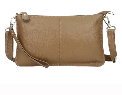 Genuine Leather Butterscotch Clutch