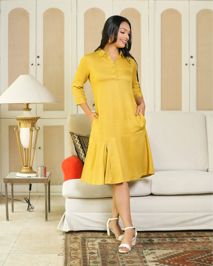 Inverted Pleated Dress
