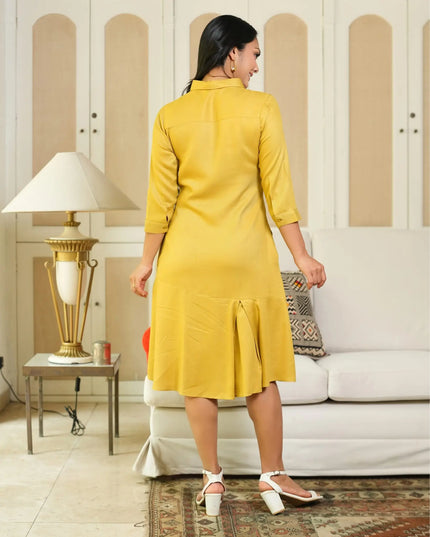 Inverted Pleated Dress