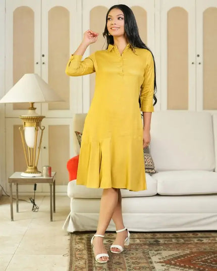 Inverted Pleated Dress
