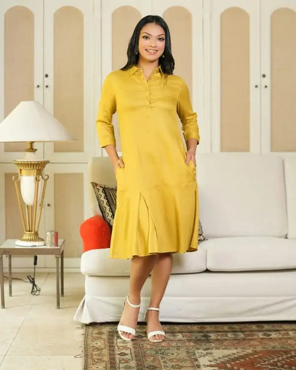 Inverted Pleated Dress