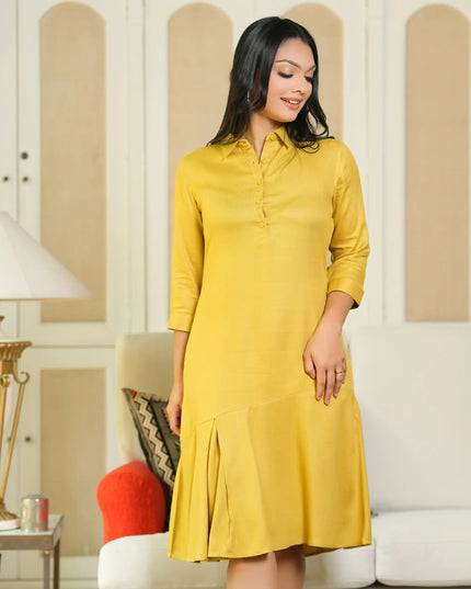 Inverted Pleated Dress