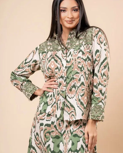 Damask Top and Skirt Set