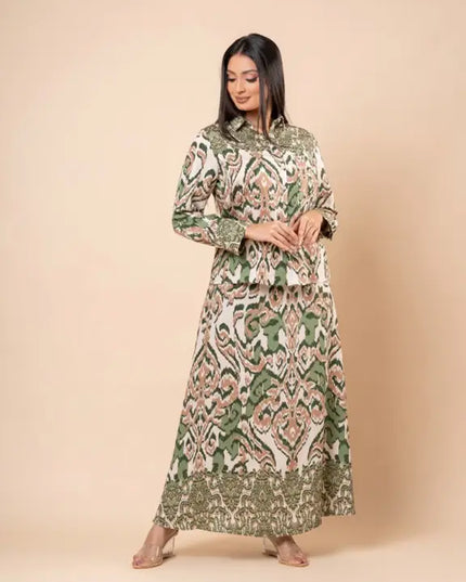 Damask Top and Skirt Set