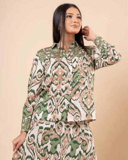 Damask Top and Skirt Set