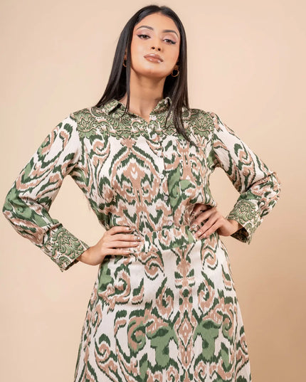 Damask Top and Skirt Set