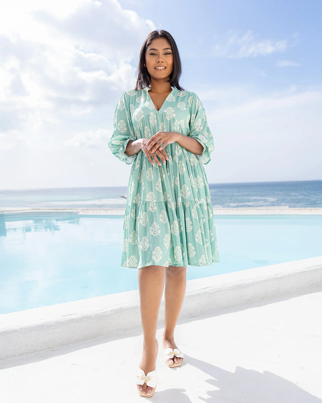 Azura Midi Dress - Green