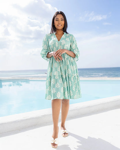 Azura Midi Dress - Green