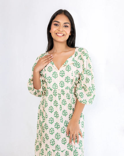 April Maxi Green Dress