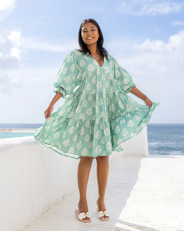 Azura Midi Dress - Green