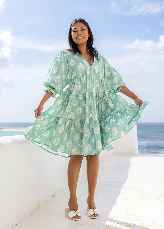 Azura Midi Dress - Green