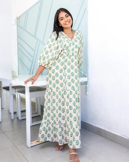 April Maxi Green Dress