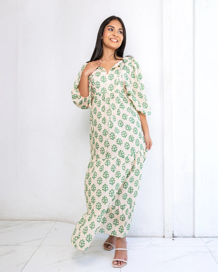 April Maxi Green Dress