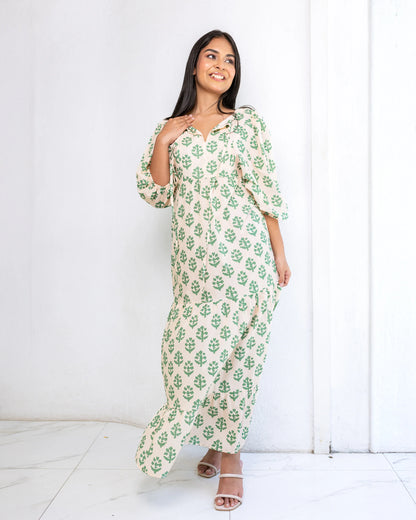 April Maxi Green Dress