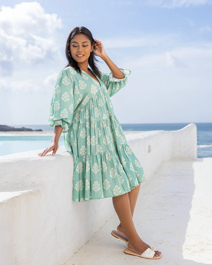 Azura Midi Dress - Green