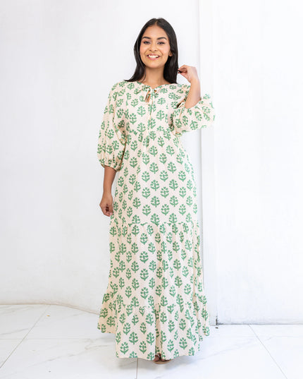 April Maxi Green Dress