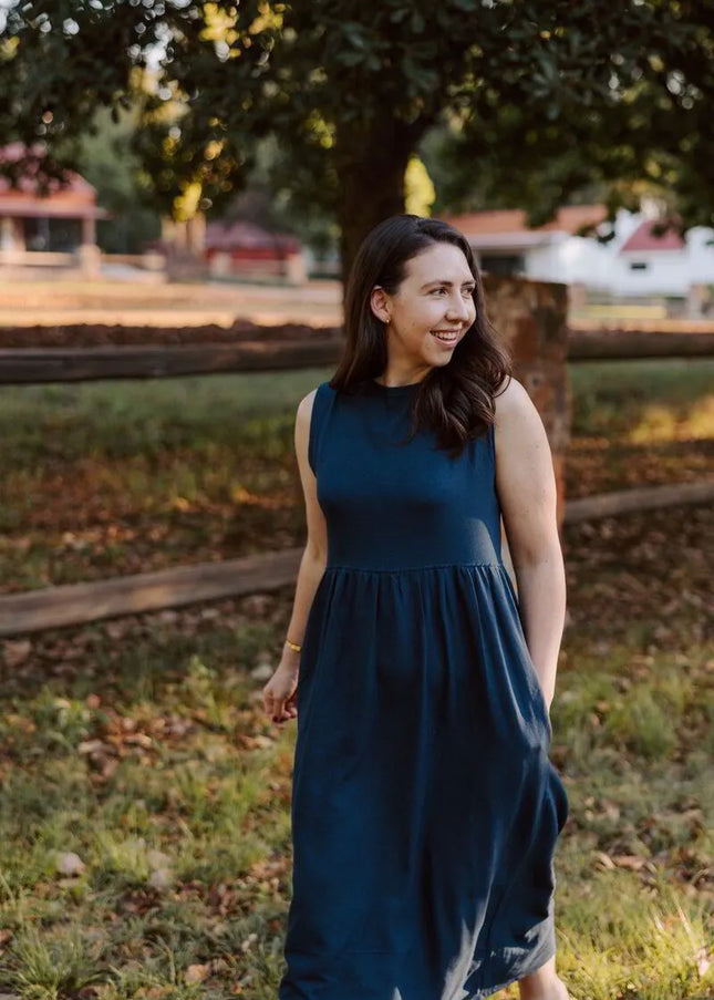Hannah Dress in Navy