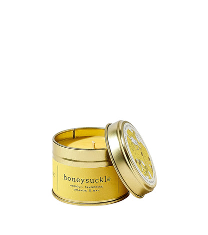 Honey Suckle Gold Tin Candle