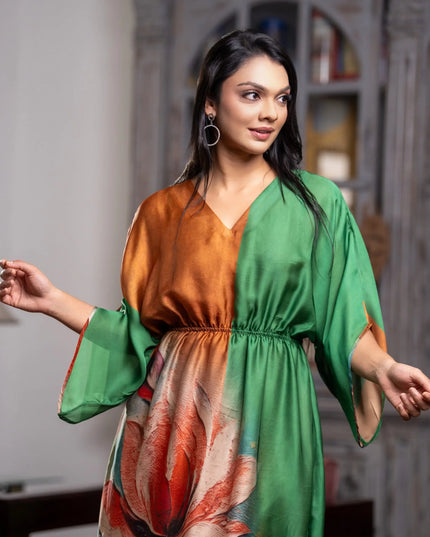 Colour Block Kaftan Dress