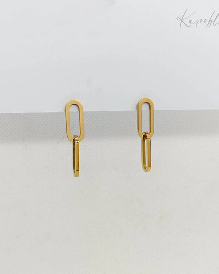 18K Gold Plated Chain Dangle Earrings