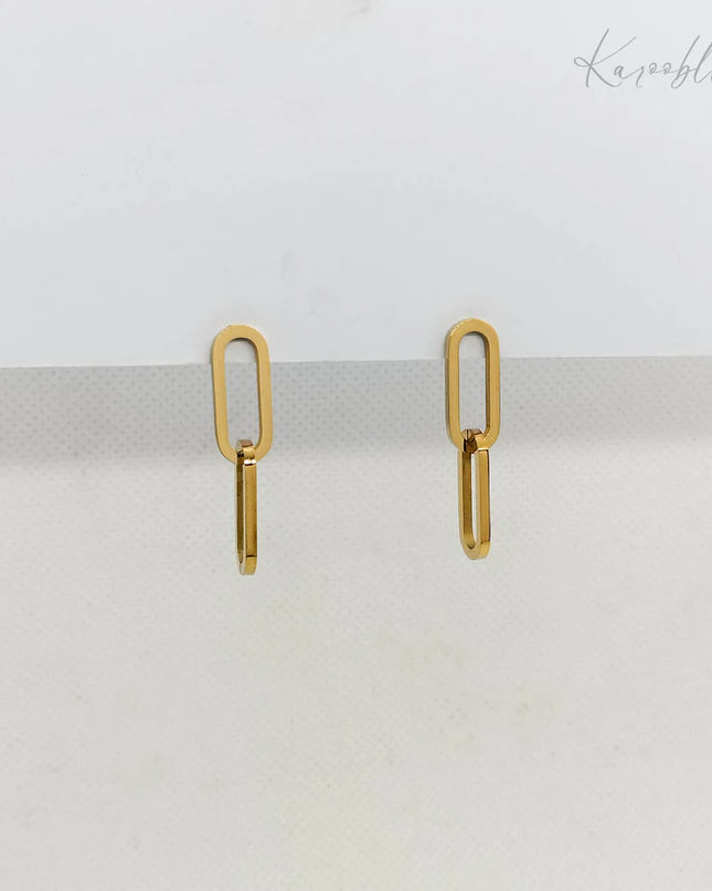 18K Gold Plated Chain Dangle Earrings