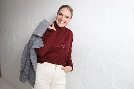 Merlot Polo Knit