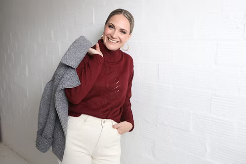 Merlot Polo Knit