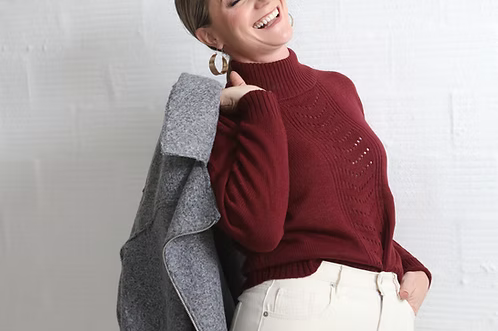 Merlot Polo Knit