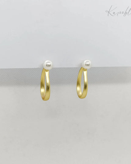 Pearl Hoop Earrings