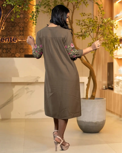 Floral Pintuck Dress