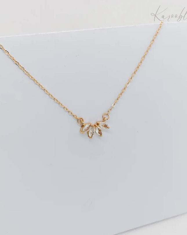 Sunburst Rhinestone Pendant Necklace