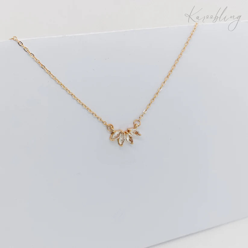 Sunburst Rhinestone Pendant Necklace