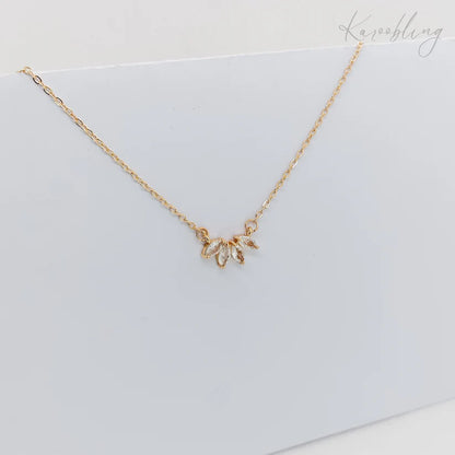 Sunburst Rhinestone Pendant Necklace