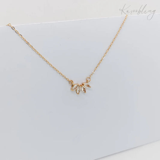 Sunburst Rhinestone Pendant Necklace