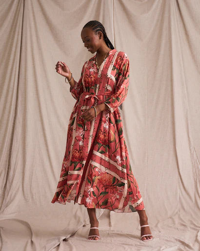 Kiara Shirt Dress - Rose