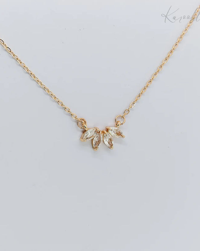 Sunburst Rhinestone Pendant Necklace