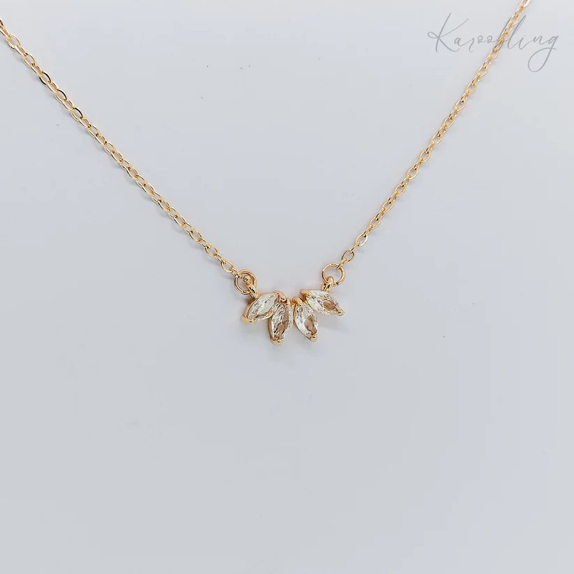 Sunburst Rhinestone Pendant Necklace