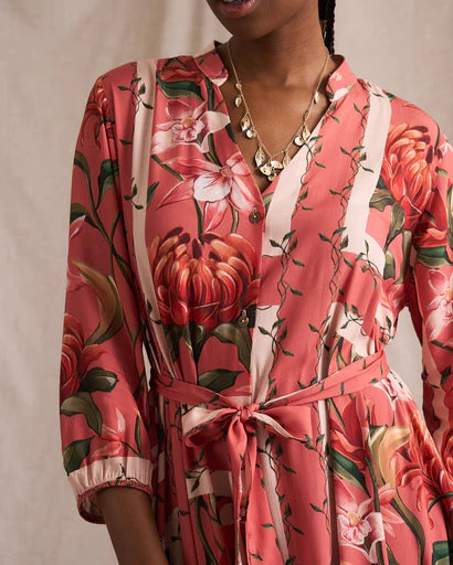 Kiara Shirt Dress - Rose